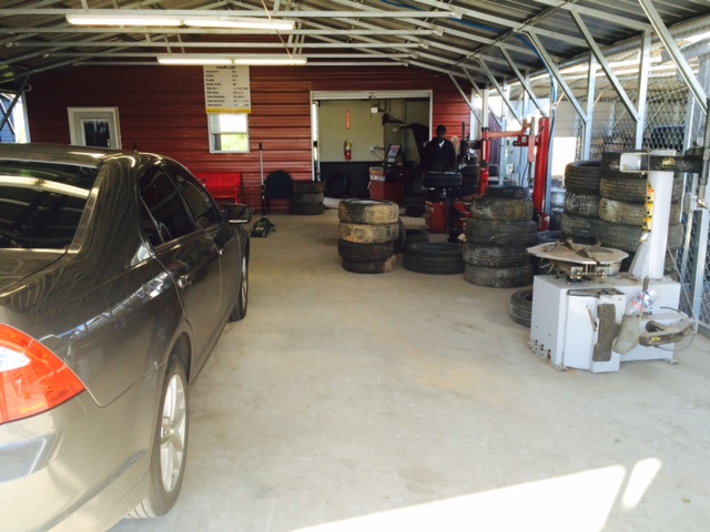 used Tires sales and service centre inside view
